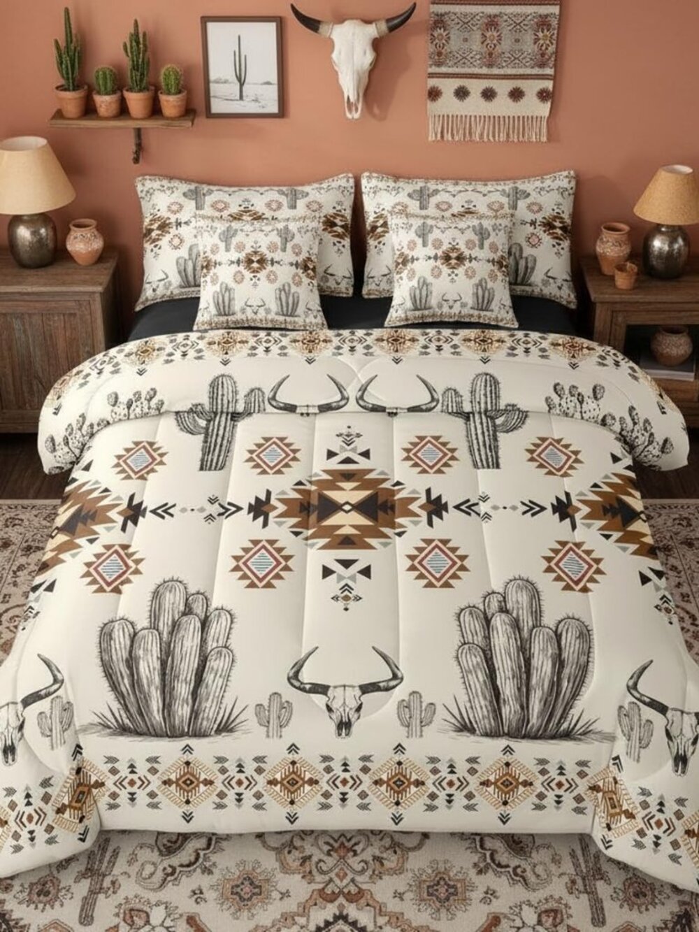 Western Aztec Bedding Set Queen Rustic Country Southwestern Comforter Set 7